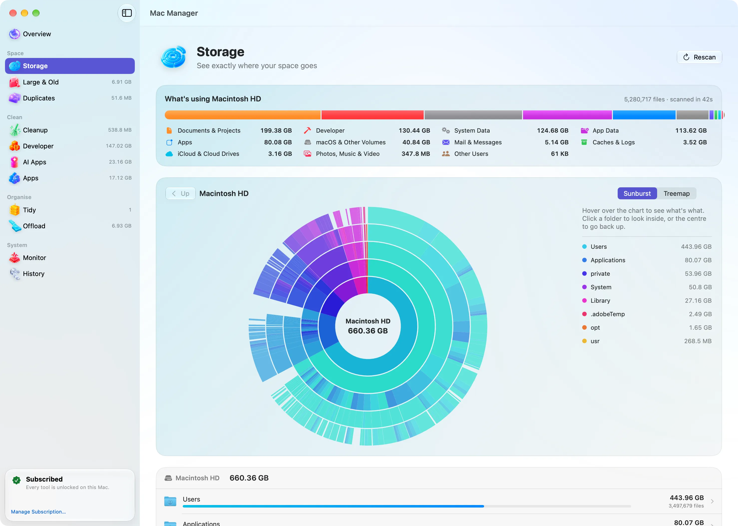 Mac Manager: Storage map