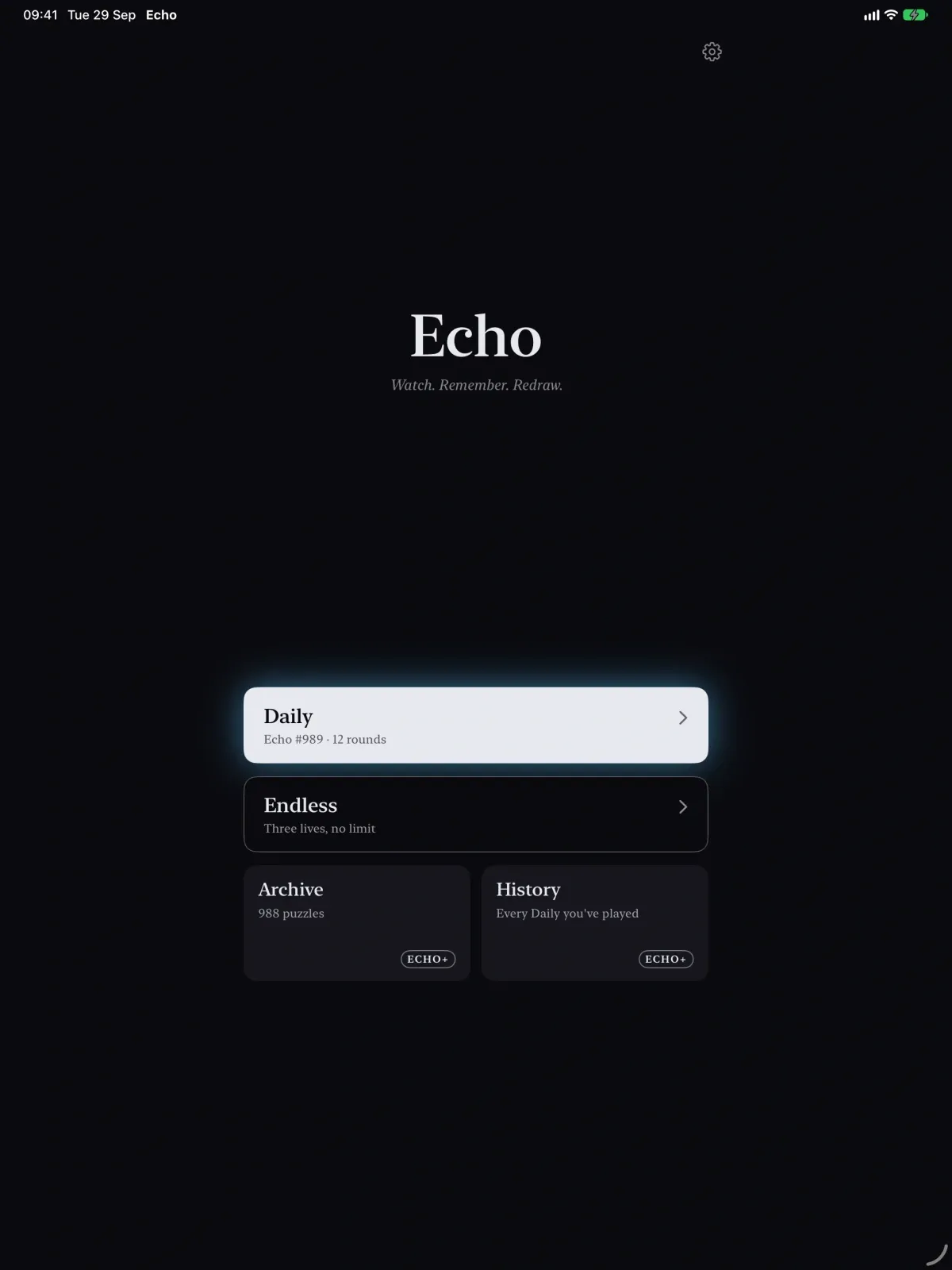 Echo - A Recall Game screenshot 7 (dark mode)
