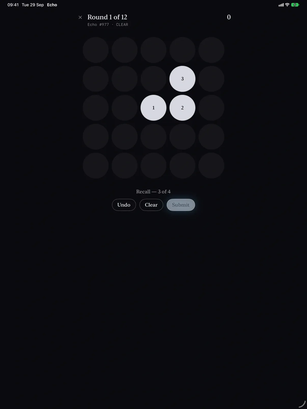Echo - A Recall Game screenshot 9 (dark mode)