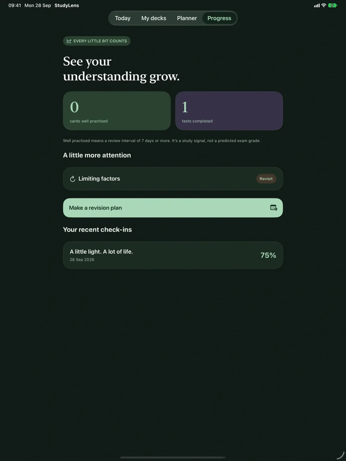 StudyLens screenshot 11 (dark mode)