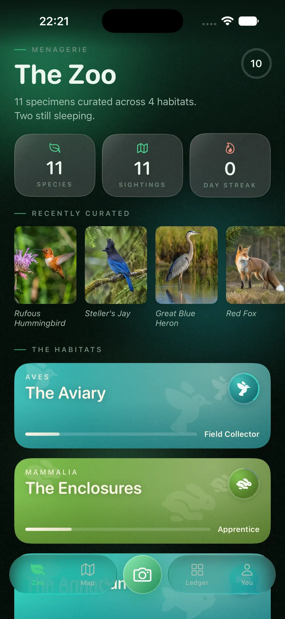 Menagerie on iPhone