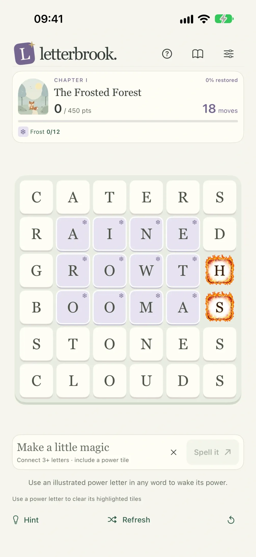 Letterbrook on iPhone