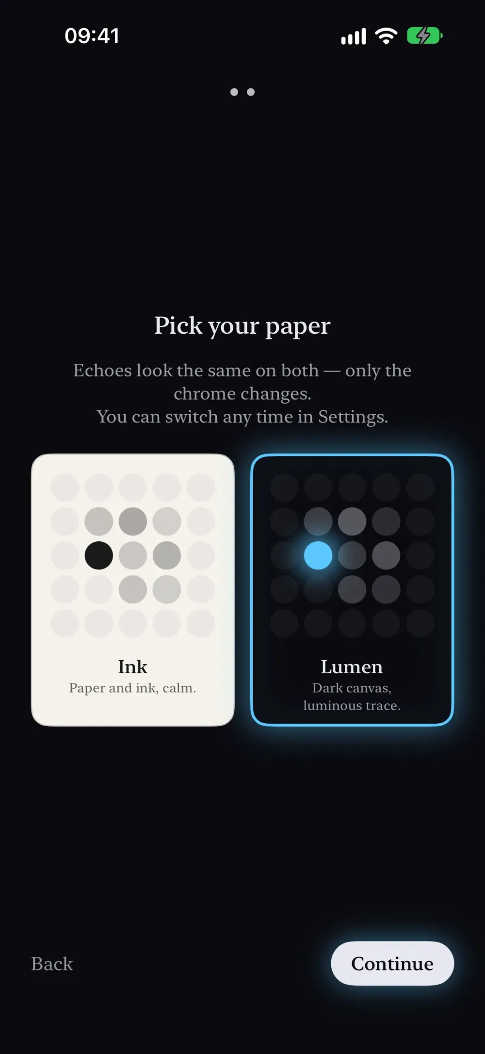 Echo - A Recall Game screenshot 2 (dark mode)