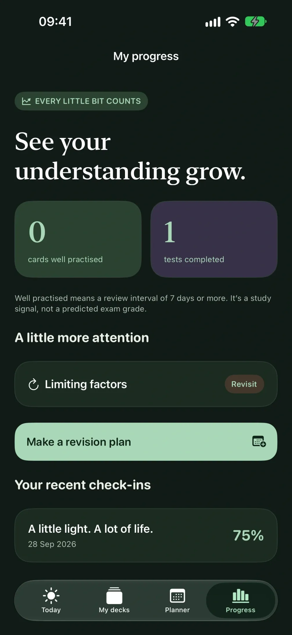 StudyLens screenshot 5 (dark mode)