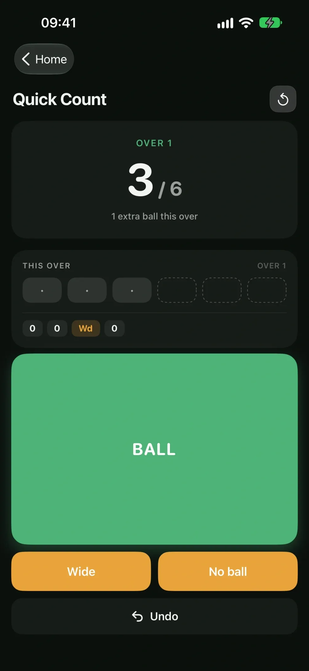 Umpire Score screenshot 6 (dark mode)