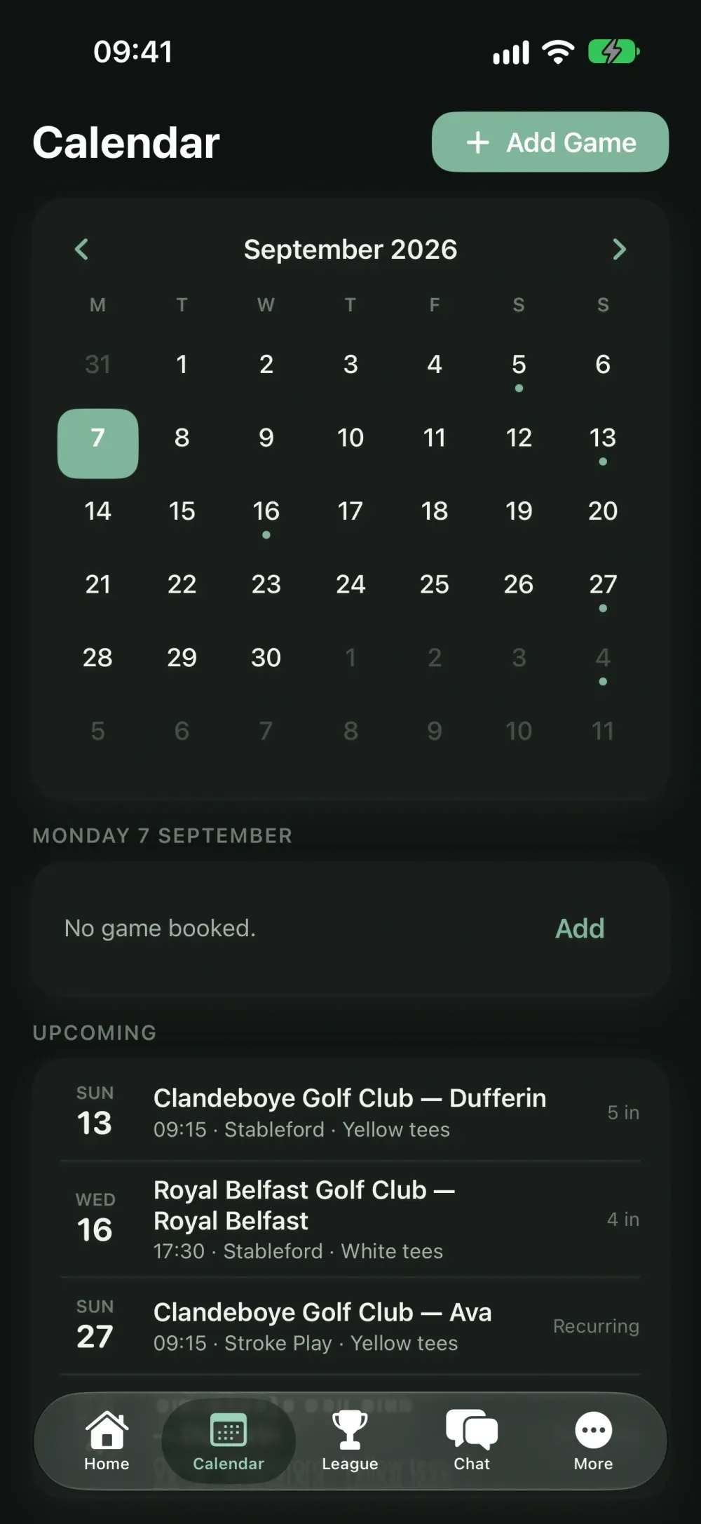 ScoreHouse screenshot 9 (dark mode)