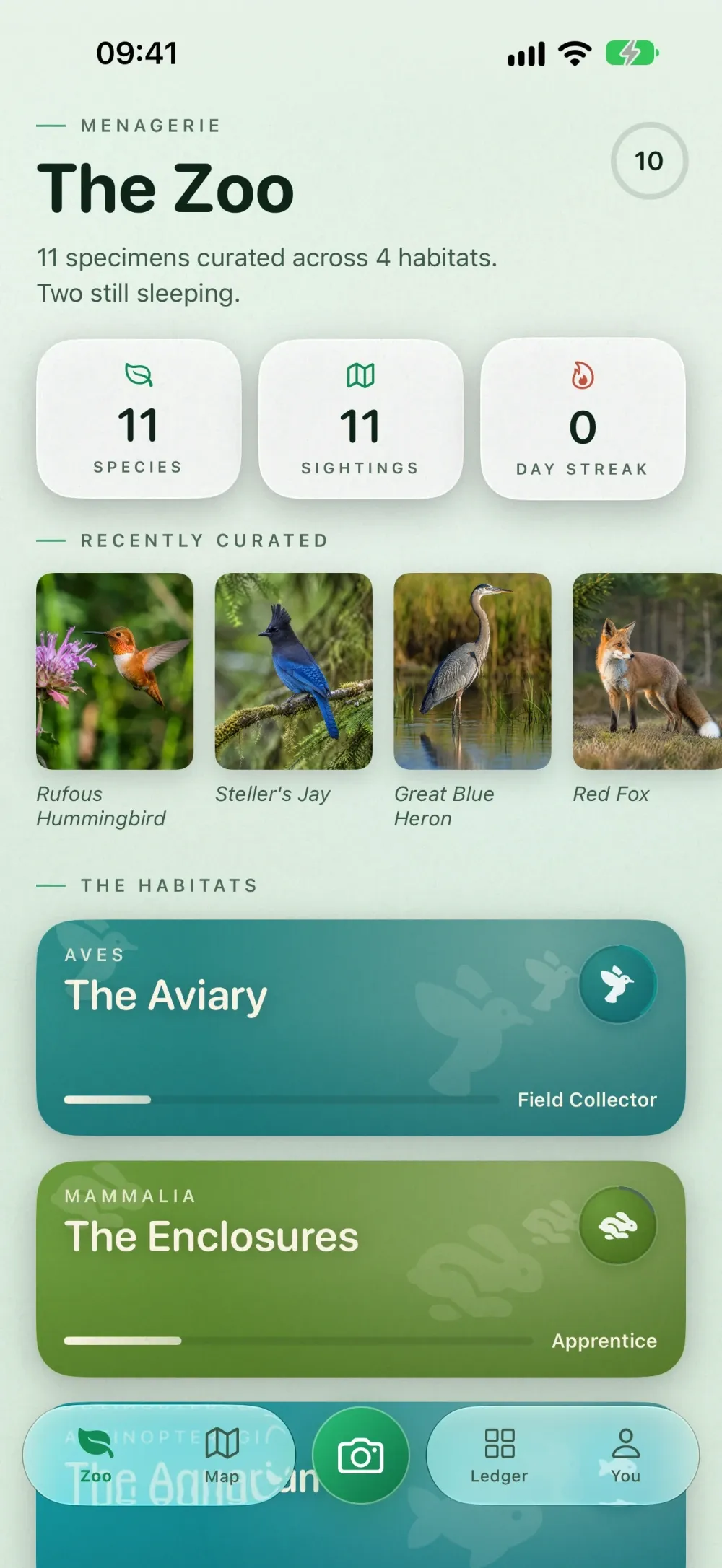 Menagerie on iPhone