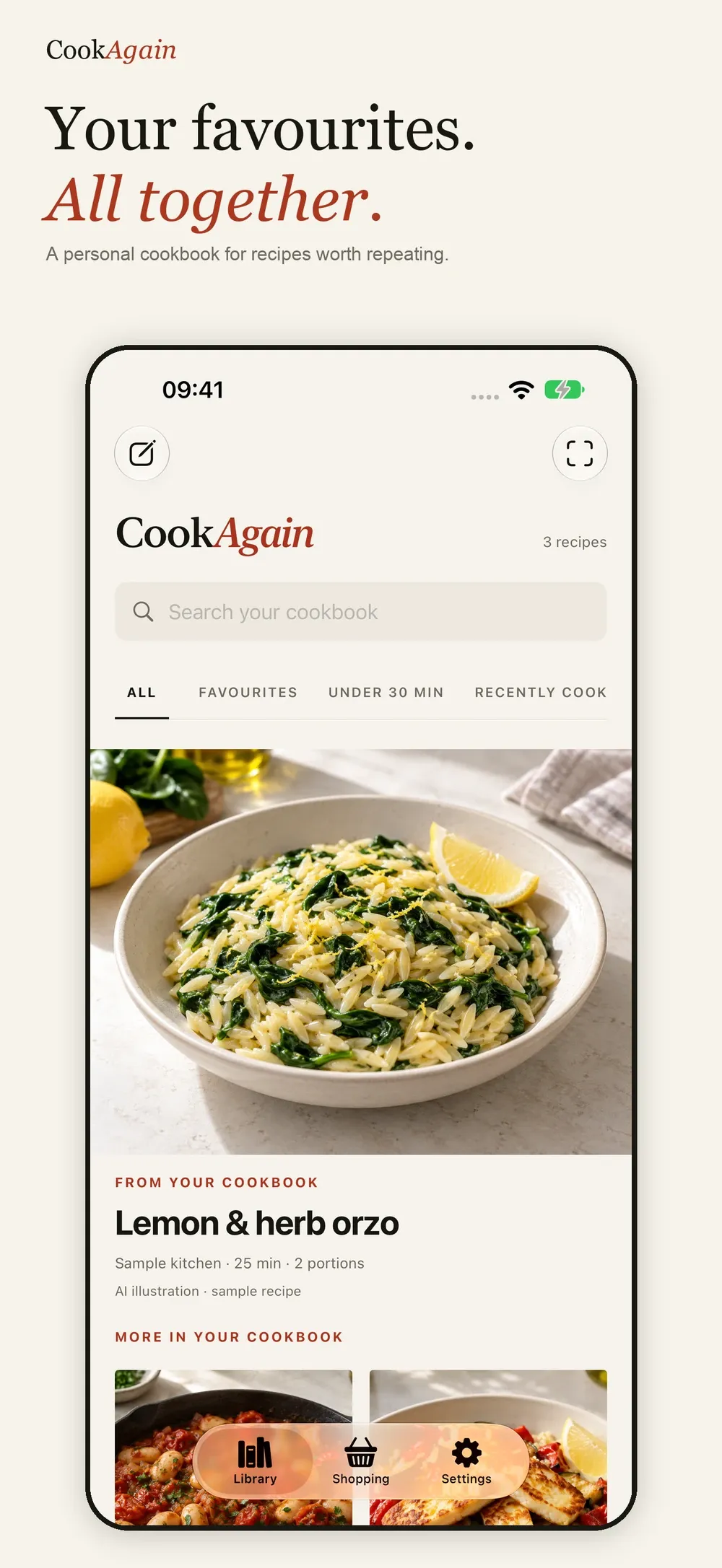 CookAgain screenshot 8 (light mode)