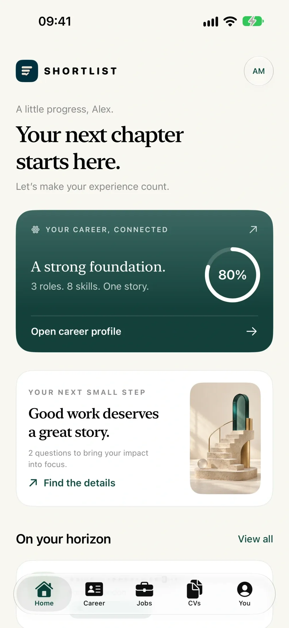 Shortlist screenshot 2 (light mode)