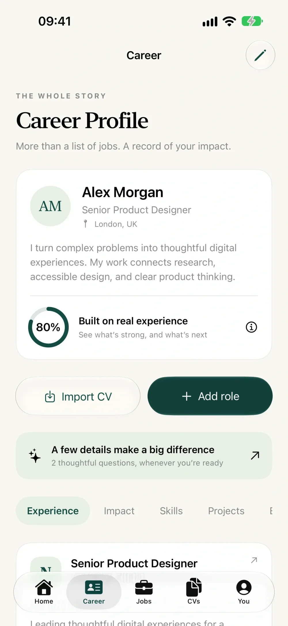 Shortlist screenshot 3 (light mode)