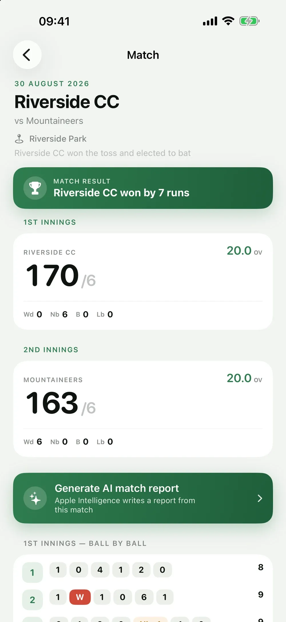 Umpire Score screenshot 5 (light mode)